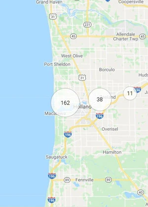 West Michigan homes for sale map search